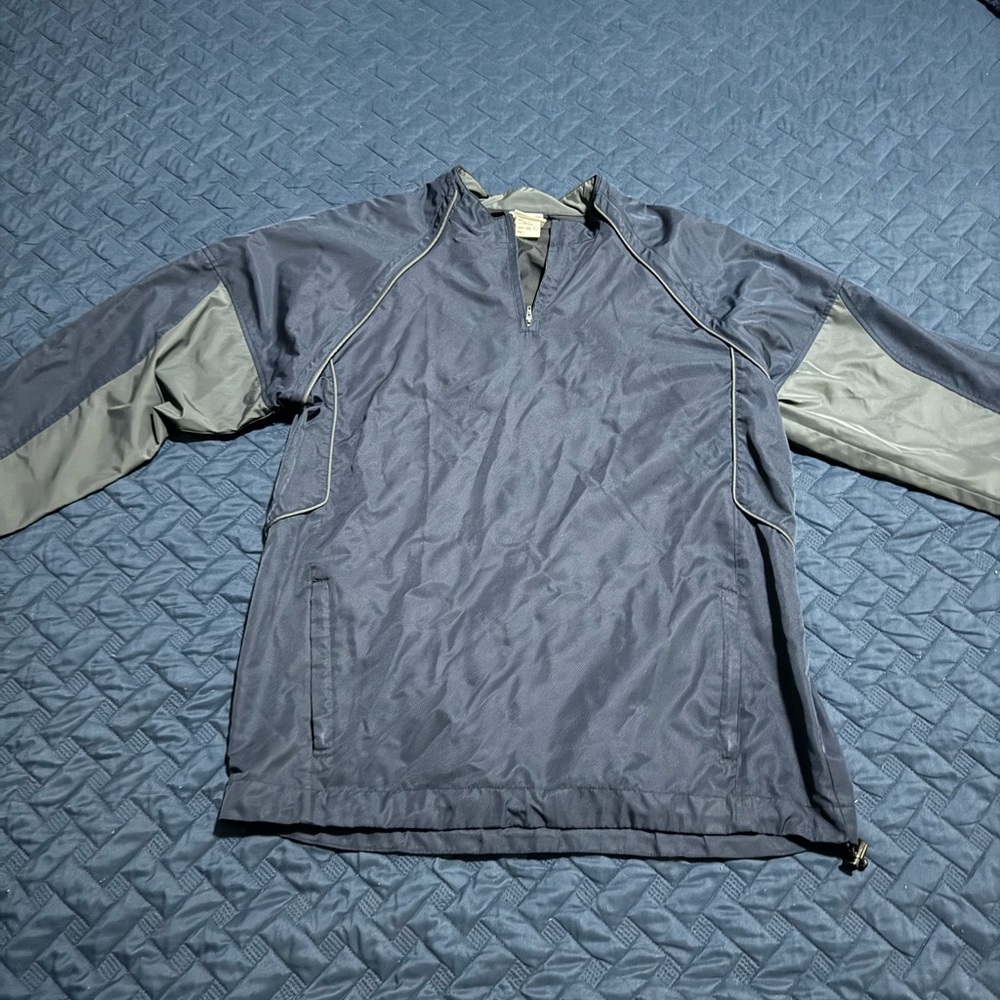 Rawlings Navy pullover Medium swchru jacket with removable sleeves